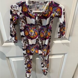 Colorful Lion Print Kids One Piece